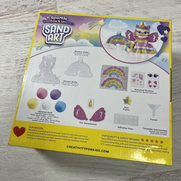 Creativity For Kids Sparkle Rainbow & Unicorn Sand Art - NEW SEALED - Picture 2 of 3